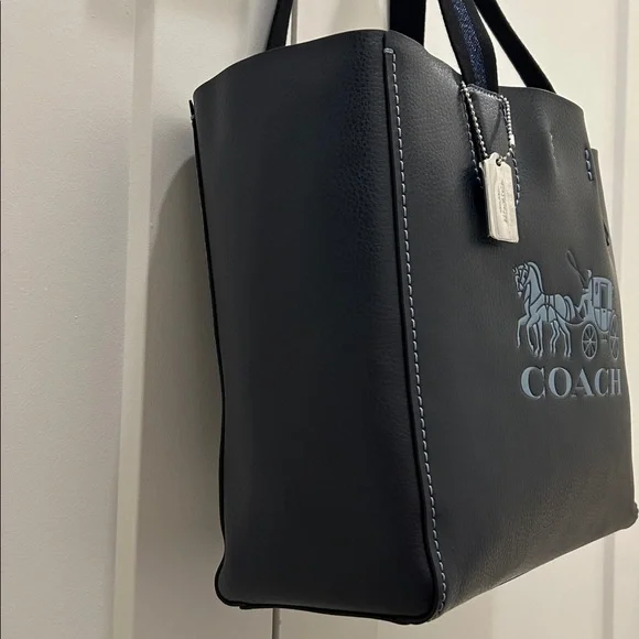 Coach (NWT) Derby Tote in Midnight Navy - Picture 7 of 13